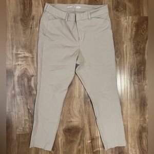 Old Navy Skinny High-Rise Ankle Pants Mocha Taffy Stretch Cotton Blend Pockets